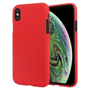 GOOSPERY SOFT FEELING Liquid TPU Drop-proof Soft Protective Case for iPhone XS Max(Red)