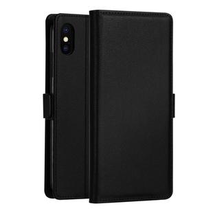 DZGOGO MILO Series PC + PU Horizontal Flip Leather Case for iPhone XS Max, with Holder & Card Slot & Wallet(Black)