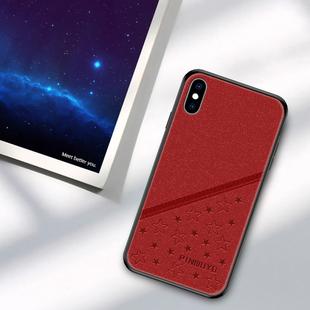 For iPhone XS Max PINWUYO Full Coverage Waterproof Shockproof PC+TPU+PU Case (Red)