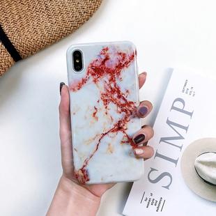 For iPhone XS Max Full Coverage Glossy Marble Texture Shockproof TPU Case