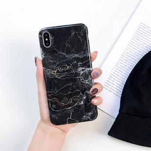 For iPhone XS Max Full Coverage Glossy Marble Texture Shockproof TPU Case
