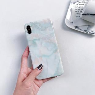 For iPhone XS Max Full Coverage Glossy Marble Texture Shockproof TPU Case