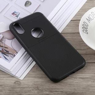 For iPhone XS Max Anti-slip Square TPU Case (Black)