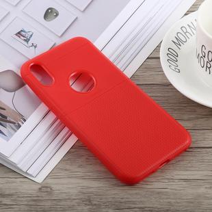 For iPhone XS Max Anti-slip Square TPU Case (Red)