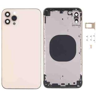 Back Housing Cover with Appearance Imitation of iP13 Pro Max for iPhone XS Max(Gold)