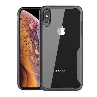Transparent PC + TPU Full Coverage Shockproof Protective Case for iPhone XS Max (Black)