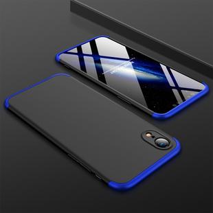 GKK Three Stage Splicing Full Coverage PC Case for iPhone XR(Black Blue)