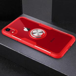 For iPhone XR Magnetic 360 Degree Rotation Ring Holder Armor Protective Case (Red)