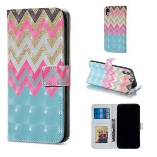 For iPhone XR Color Wave Pattern Horizontal Flip Leather Case with Holder & Card Slots & Photo Frame & Wallet