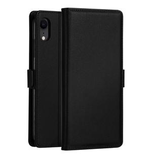 DZGOGO MILO Series PC + PU Horizontal Flip Leather Case for iPhone XR, with Holder & Card Slot & Wallet(Black)