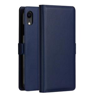 For iPhone XR DZGOGO MILO Series PC + PU Horizontal Flip Leather Case with Holder & Card Slot & Wallet(Blue)