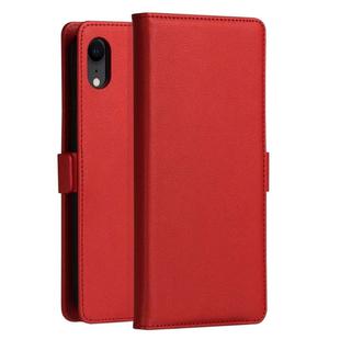 For iPhone XR DZGOGO MILO Series PC + PU Horizontal Flip Leather Case with Holder & Card Slot & Wallet(Red)