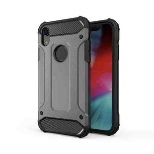 For iPhone XR TPU + PC Armor Combination Back Cover Case (Grey)