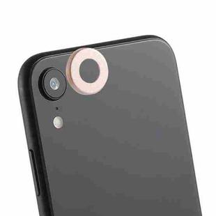 Rear Camera Lens Protection Ring Cover with Eject Pin for iPhone XR(Rose Gold)
