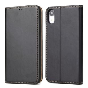 For iPhone XR Horizontal Flip PU Leather Case with Holder & Card Slots & Wallet(Black)