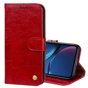 For iPhone XR Business Style Oil Wax Texture Horizontal Flip Leather Case with Holder & Card Slots & Wallet (Red)