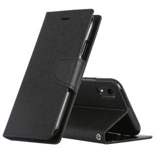 For iPhone XR GOOSPERY FANCY DIARY Horizontal Flip Leather Case with Holder & Card Slots & Wallet(Black)