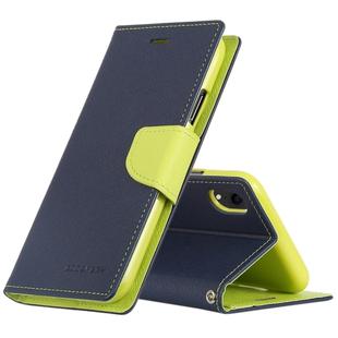 For iPhone XR GOOSPERY FANCY DIARY Horizontal Flip Leather Case with Holder & Card Slots & Wallet(Dark Blue)