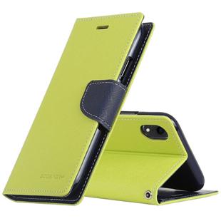 For iPhone XR GOOSPERY FANCY DIARY Horizontal Flip Leather Case with Holder & Card Slots & Wallet(Green)