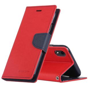 For iPhone XR GOOSPERY FANCY DIARY Horizontal Flip Leather Case with Holder & Card Slots & Wallet(Red)