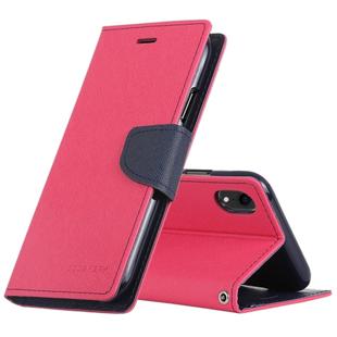 For iPhone XR GOOSPERY FANCY DIARY Horizontal Flip Leather Case with Holder & Card Slots & Wallet(Rose Red)