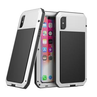Metal Shockproof Waterproof Protective Case for iPhone XR (White)