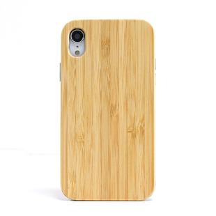 For iPhone XR Shockproof TPU+ Wood Full Protective Case