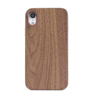 For iPhone XR Shockproof TPU+ Wood Full Protective Case