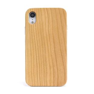 For iPhone XR Shockproof TPU+ Wood Full Protective Case