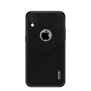 For iPhone XR MOFI Shockproof TPU + PC + Cloth Pasted Case (Black)