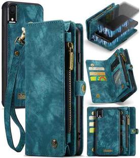 For iPhone XR CaseMe Detachable Multifunctional Horizontal Flip Leather Case with Card Slot & Holder & Zipper Wallet & Photo Frame (Blue)