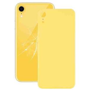 Easy Replacement Big Camera Hole Glass Back Battery Cover with Adhesive for iPhone XR(Yellow)