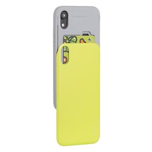 GOOSPERY TPU + PC Sky Slide Bumper Protective Case for iPhone XR,  with Card Slots(Light Green)