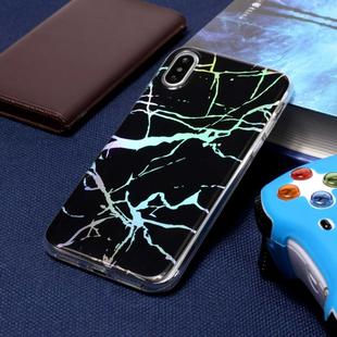 For iPhone XR Color Plated Marble TPU Case