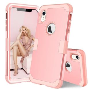 Dropproof PC + Silicone Case for iPhone XR (Rose Gold)