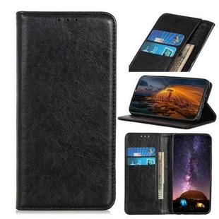 For iPhone XR Magnetic Retro Crazy Horse Texture Horizontal Flip Leather Case with Holder & Card Slots & Wallet (Black)