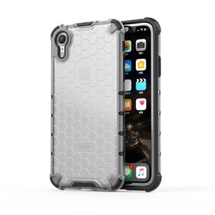 For iPhone XR Shockproof Honeycomb PC + TPU Protective Case (Grey)