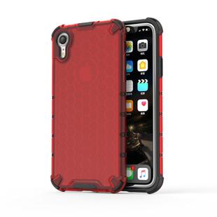 For iPhone XR Shockproof Honeycomb PC + TPU Protective Case (Red)