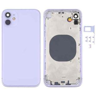 Back Housing Cover with Appearance Imitation of iP12 for iPhone XR(Purple)