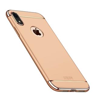 For iPhone XR MOFI Three Stage Splicing Full Coverage PC Case (Gold)