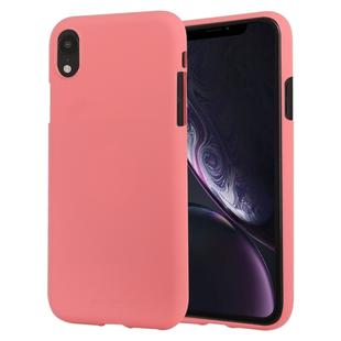 For iPhone XR GOOSPERY SOFT FEELING Liquid TPU Drop-proof Soft Case(Pink)