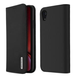 For iPhone XR DUX DUCIS WISH Series TPU + PU + Leather Case with Card Slots & Wallet (Black)