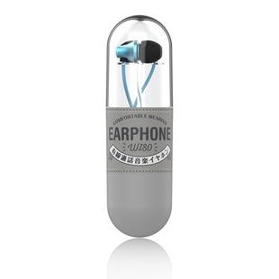 WK WI80 3.5mm In Ear Wired Control Music Earphone, Support Call(Blue)