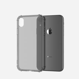 For iPhone XR Shockproof Transparent TPU Soft Case (Grey)