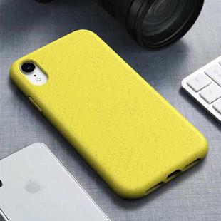 For iPhone XR Starry Series Shockproof  Straw Material + TPU Protective Case (Yellow)