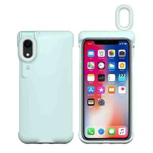 For iPhone XR Ring Flash Selfie Fill Light Protective Case(Green)