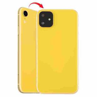 Back Housing Cover with Appearance Imitation of iP11 for iPhone XR (with SIM Card Tray & Side keys)(Gold)