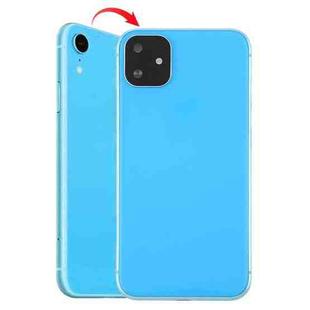 Back Housing Cover with Appearance Imitation of iP11 for iPhone XR (with SIM Card Tray & Side keys)(Blue)