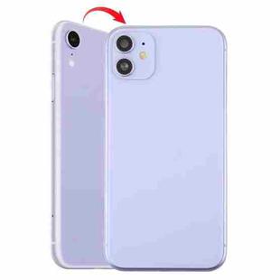 Back Housing Cover with Appearance Imitation of  iP11 for iPhone XR (with SIM Card Tray & Side keys)(Purple)