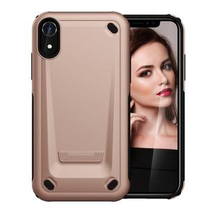 Ultra-thin TPU+PC Mechanic Shockproof Protective Case for  iPhone XR(Rose Gold)